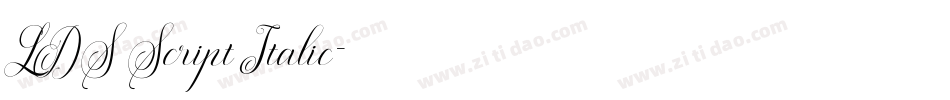 LDS Script Italic字体转换